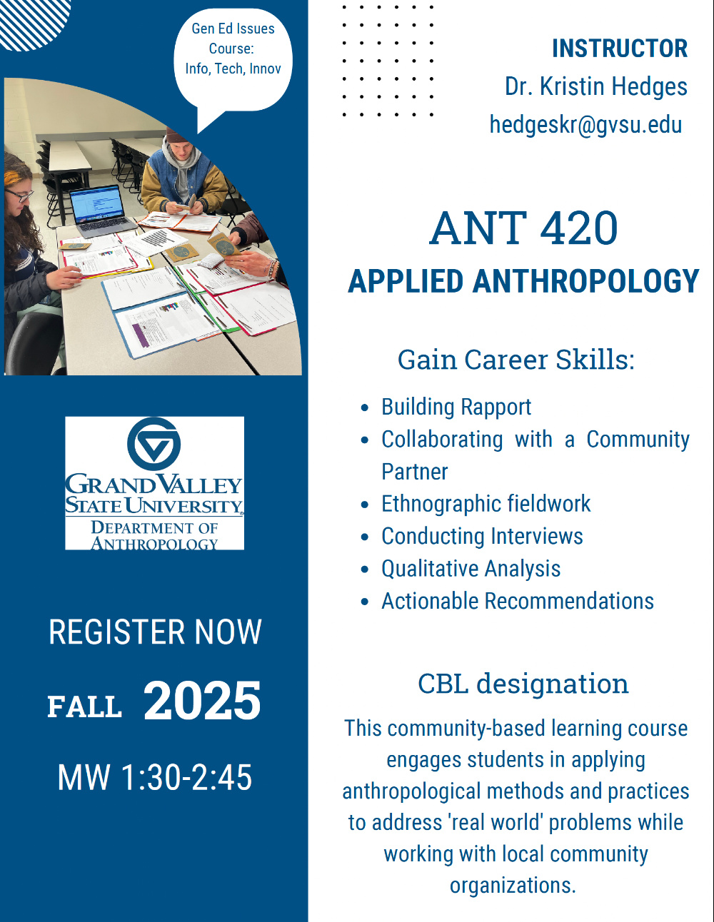 Class Announcement: Applied Anthropology